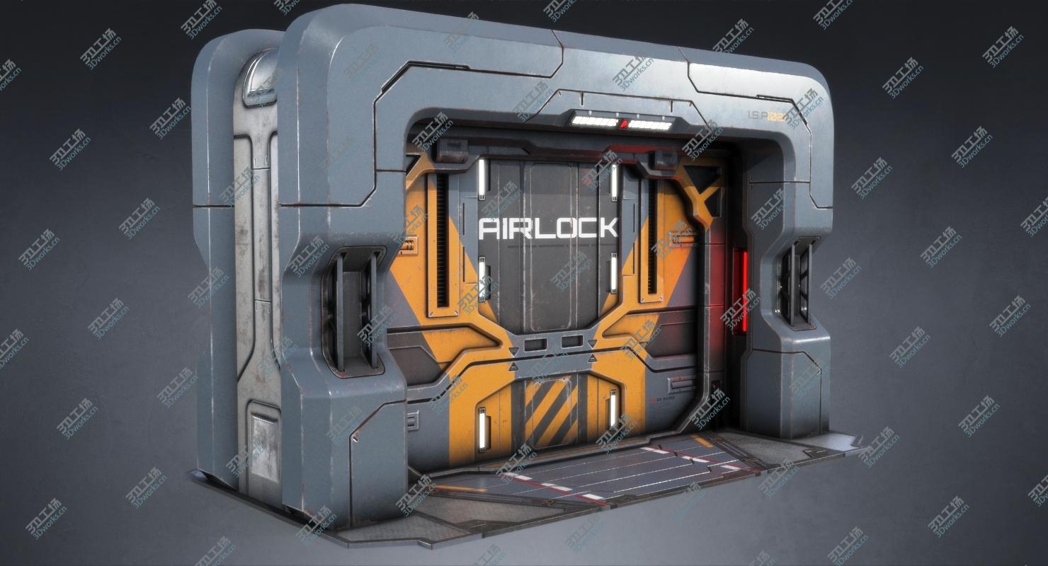 images/goods_img/202104091/Sci-fi Gate Door Game Ready PBR model/1.jpg